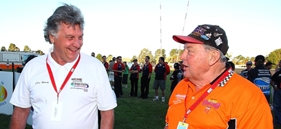 Milton Adey is seen here at right with Summernats promoter and good friend, Chic Henry. (Jon Van Daal photo)