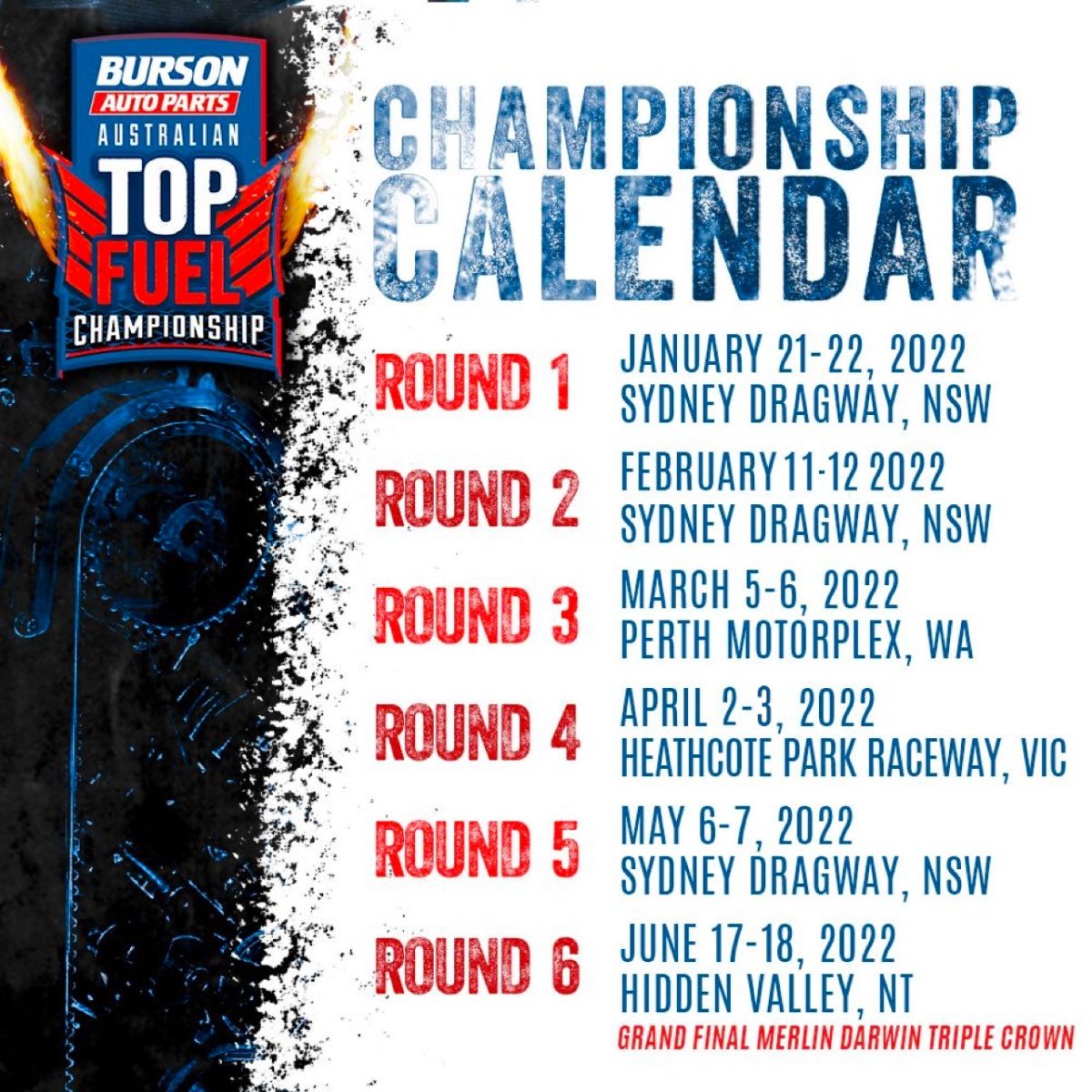 Burson Top Fuel Championship calendar changes - Drag News Magazine