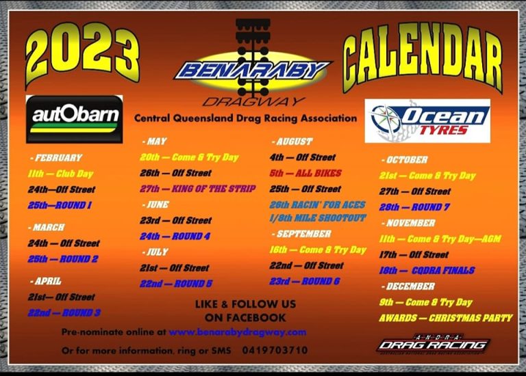 2023 REGIONAL TRACKS DRAG RACING CALENDARS Drag News Magazine